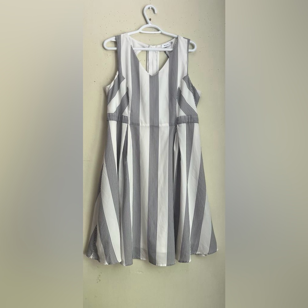Ricki's Black and White A-Line Scoop Neck Dress